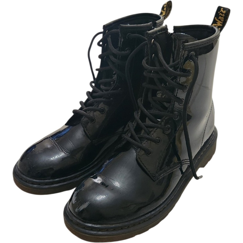 Dr. Martens 1460 Y Black Patent Lamper Junior Boots UK 5 US 6M 7L